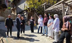 Kaymakam Arıkan'dan Apçağa köyünde restorasyon çalışmaları incelemesi