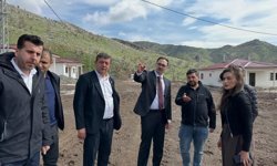 Kaymakamı Yıldız, İnlice'de kırsal konut çalışmalarını inceledi