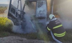 Kırıkhan'da kamyon yangını