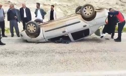 Kontrolden çıkan otomobil takla attı: 1 yaralı