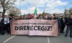 Konya'da Filistin'e destek yürüyüşü