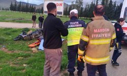 Mardin'de yol kenarına savrulan motosikletin sürücüsü hayatını kaybetti