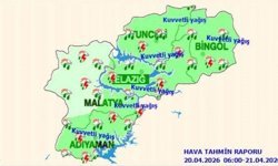 Meteoroloji 13. Bölge Müdürlüğünden, 4 ile kuvvetli yağış uyarısı
