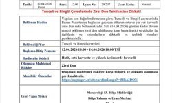 Meteorolojiden Bingöl ve Tunceli için zirai don uyarısı
