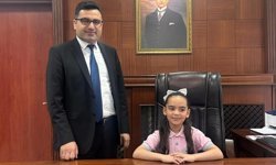 Miniklerden Kaymakam Köksal'a 23 Nisan Ziyareti