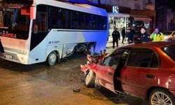 Otomobilin minibüse yandan çarptığı kazada 1 kişi yaralandı