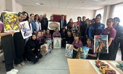 Polisten öğrencilere destek: Kâğıt rölyef kursu ziyaret edildi