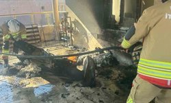 Reyhanlı'da evin balkonundan alevler yükseldi