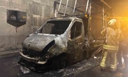 Sabiha Gökçen Havalimanı'nın 2. pistinin altındaki tünelde araç yangını paniğe neden oldu