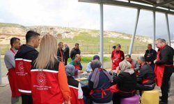 Şehit yakınları ve gaziler, Perre Antik Kenti'nde ebru sanatıyla buluştu