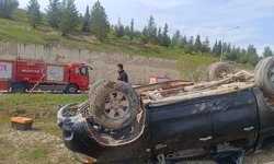 Siirt'te kontrolden çıkan araç takla attı: 1 yaralı