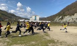 Sinop'ta çocuklar eğlenerek sağlıklı yaşamı öğreniyor