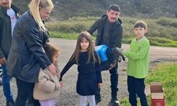 Sinop'ta minik öğrenciden yaralı güvercine şefkat eli