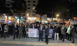 Tatvan'da Sumud Filosu'na destek eylemi