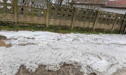 Tekirdağ'da dolu yağışı