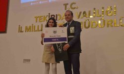 Tekirdağ'da 'Sağlıklı Nesil Sağlıklı Gelecek' yarışmasında dereceye giren öğrenciler ödüllerini aldı