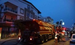 Teras katında çıkan yangın korkuttu