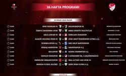 Trendyol 1. Lig'de 36. hafta programı açıklandı