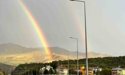 Tunceli'de gökkuşağı görsel şölen sundu