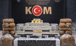 Uşak'ta çok sayıda kaçak makaron ve tütün ele geçirildi