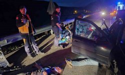 Van'da kaçak göçmenleri taşıyan otomobil kaza yaptı: 7 yaralı