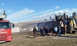 Van'ın Özalp ilçesinde ev yangını