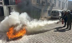 Vize'de yangın ve tahliye tatbikatı