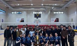 Voleybol turnuvasında Kazakistanlı öğrenciler şampiyon oldu.