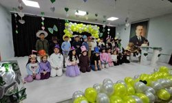 Zonguldak'ta miniklerden renkli mesaj, şapkalarıyla empati vurgusu yaptılar