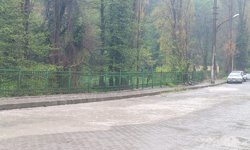 Zonguldak'ta sağanak yağışla birlikte göle döndü