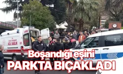 Boşandığı eski eşini parkta bıçakladı