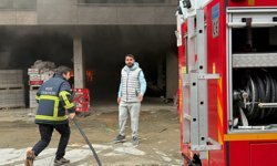 Rize'de inşaatta çıkan yangın kontrol altına alınarak söndürüldü