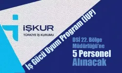 DSİ 22. Bölge Müdürlüğü'ne 5 personel alınacak