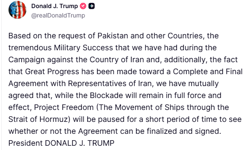 ABD Başkanı Trump: 'Özgürlük Projesi kısa bir süreliğine durdurulacak'