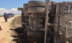Adıyaman'da su tankeri devrildi