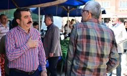 Başkan yılmaz esnaf ve vatandaşla bayramlaştı
