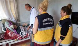 Bodrum Belediyesi'nden yatağa bağımlı hastalara bayram ziyareti