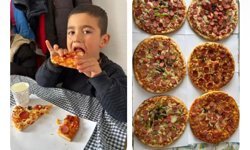 Diyadin'de öğrencilerden renkli pizza etkinliği