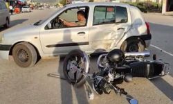 Gaziantep'te otomobil ile çarpışan motosikletin sürücüsü yaralandı