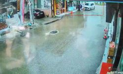 Kamyonet yayaların arasına daldı, o anlar kameraya yansıdı