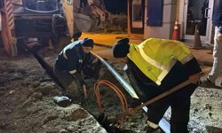 Karabük'te altyapı yenileme çalışmaları geceleri devam ediyor