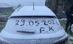 Kastamonu'da mayıs ayının sonunda kar sürprizi