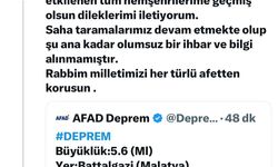 Malatya Valisi Yavuz'dan deprem açıklaması