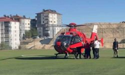 Mide kanaması geçiren hasta hava ambulansıyla Malatya'ya sevk edildi