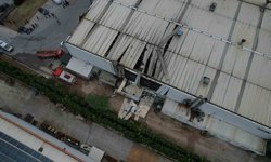 Sakarya'da patlamanın yaşandığı fabrika havadan görüntülendi
