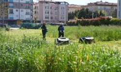 Tuzla'da robotlu çim biçme dönemi başladı