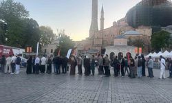 Vatandaşlar Kurban Bayramı namazını Ayasofya'da kıldı