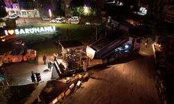 Yağmura rağmen gece gündüz çalışıyorlar