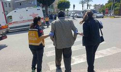 Yaya geçidinde aracın çarptığı kişi yaralandı