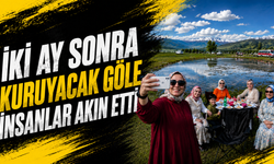 İki ay sonra kuruyacak göle insanlar akın etti